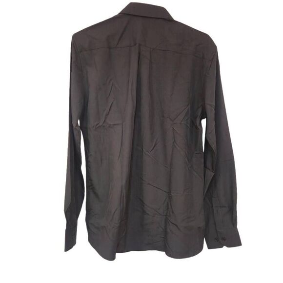 Tom Baine Men's Black Poly/Spandex Slim Fit Performance Stretch Button Down Shir - Picture 8 of 16